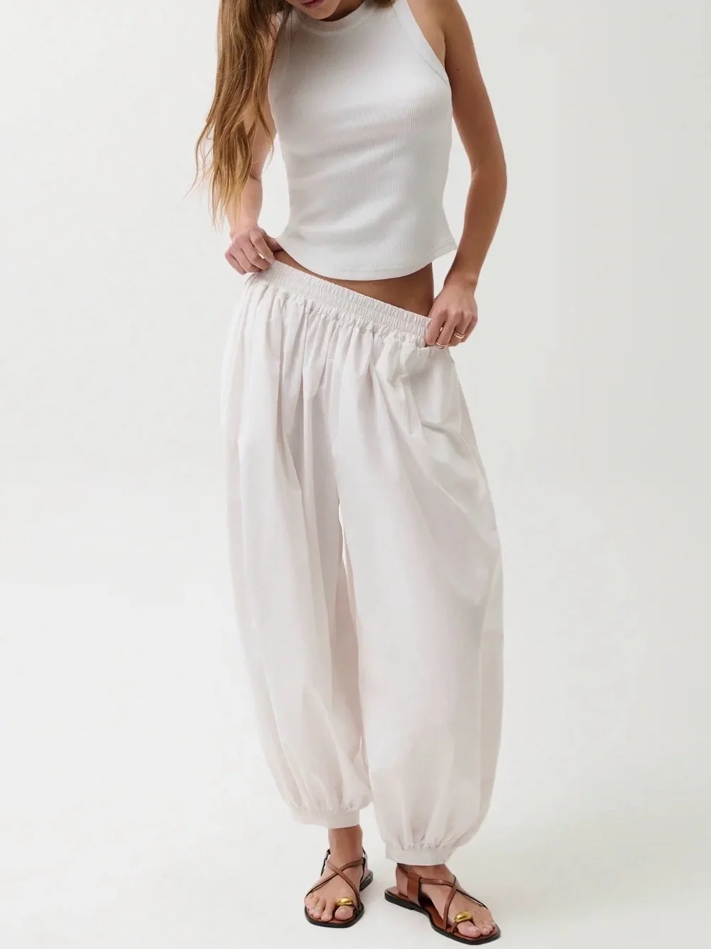 NWT Pistola Liya Cotton Poplin Balloon Pants